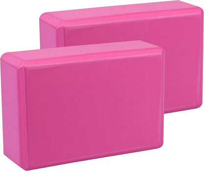 Yoga Blocks 2 pack, Gym Blocks, Exercise Workout Fitness Bricks, Pilates Stretch Handstand Non-Slip