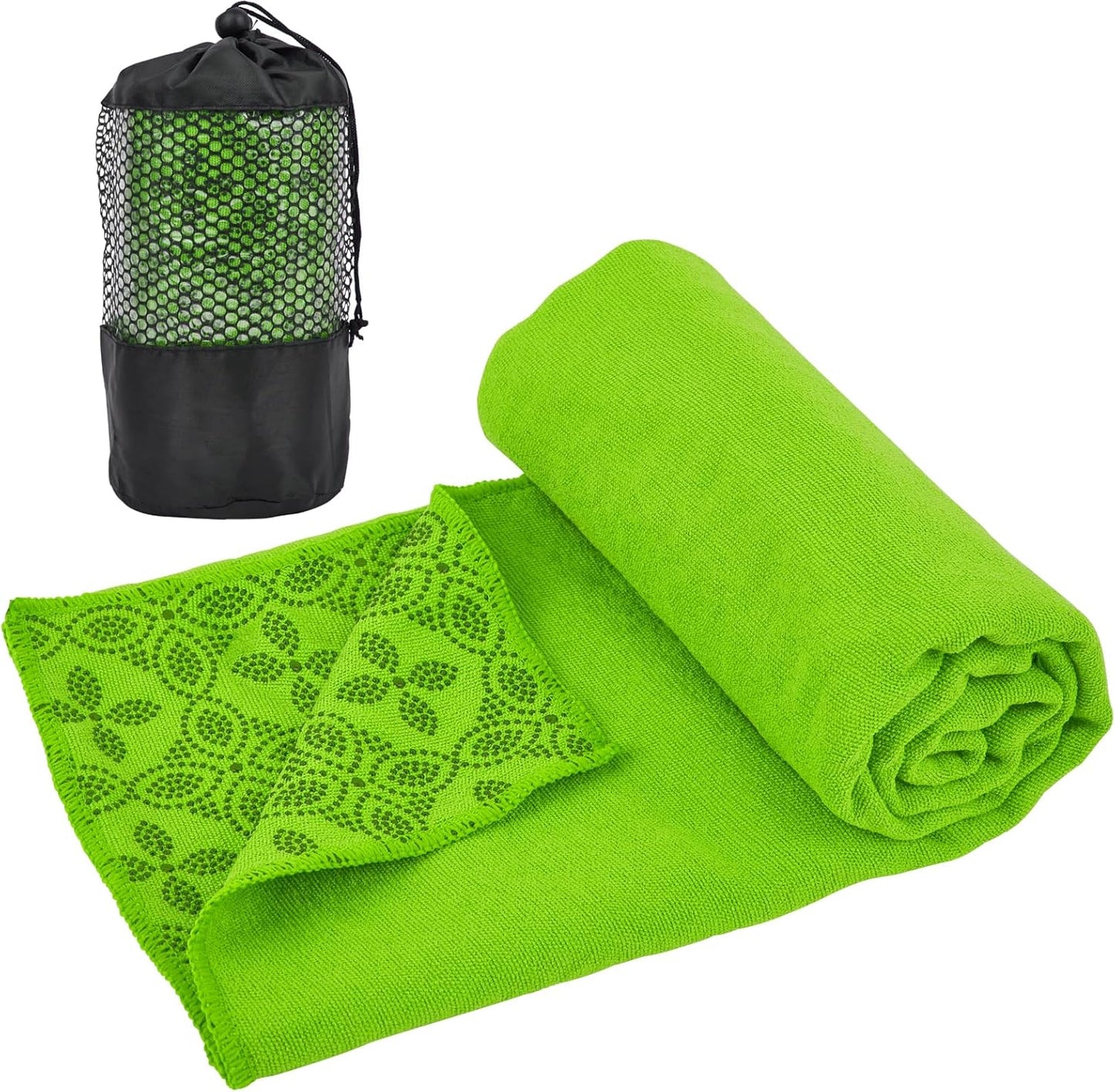 Yoga Towels, Non Slip Hot Yoga Mat Towel with Grip Dots,Super-Absorbent Soft Microfiber Yoga Blanket for Pilates, Fitness and Workout 72inch x 24inch