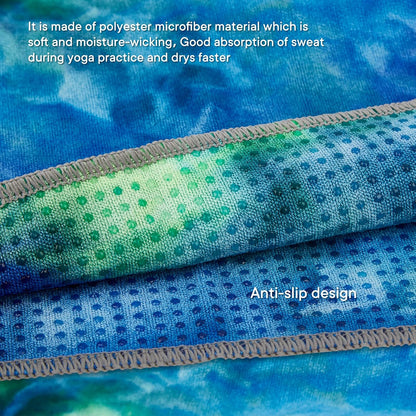 Yoga Towels, Non Slip Hot Yoga Mat Towel with Grip Dots,Super-Absorbent Soft Microfiber Yoga Blanket for Pilates, Fitness and Workout 72inch x 24inch