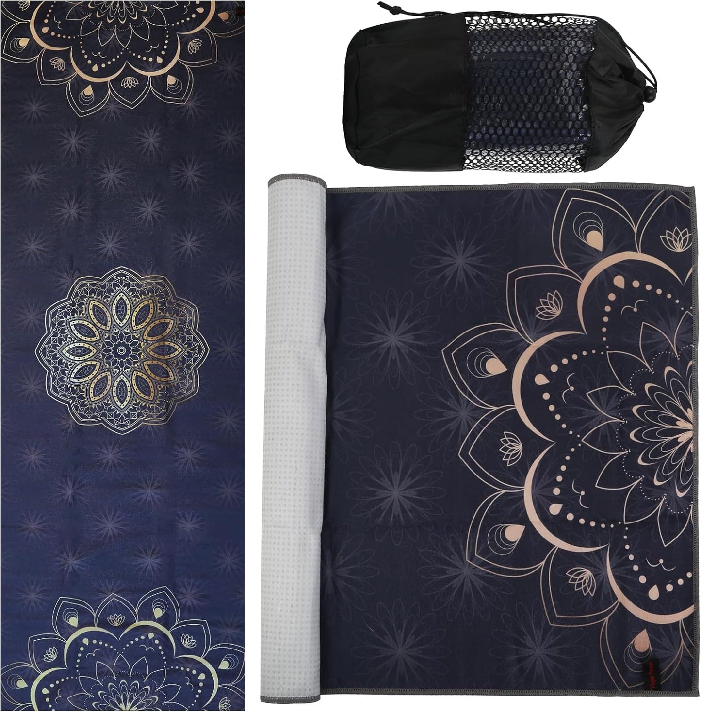 Yoga Towels, Non Slip Hot Yoga Mat Towel with Grip Dots,Super-Absorbent Soft Microfiber Yoga Blanket for Pilates, Fitness and Workout 72inch x 24inch
