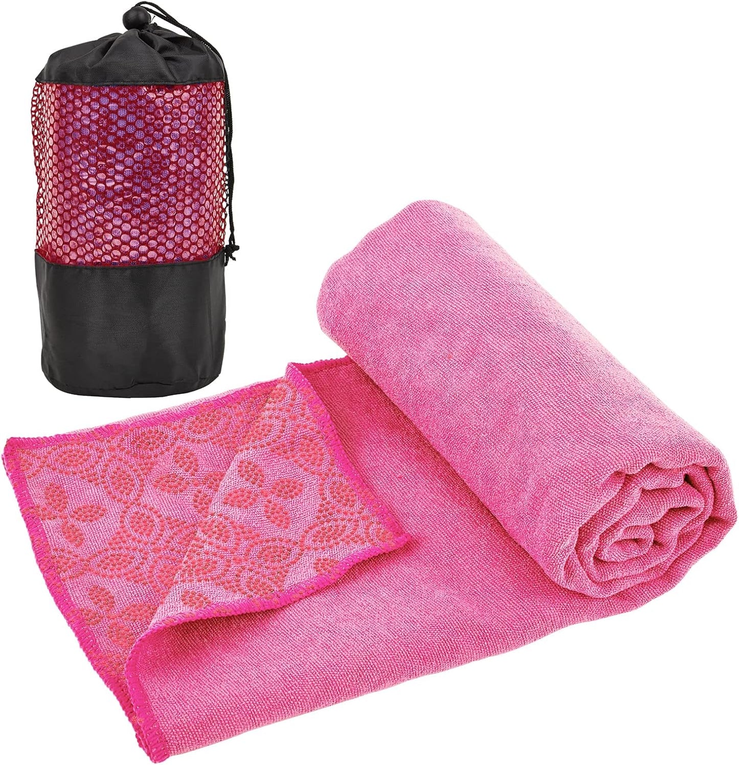 Yoga Towels, Non Slip Hot Yoga Mat Towel with Grip Dots,Super-Absorbent Soft Microfiber Yoga Blanket for Pilates, Fitness and Workout 72inch x 24inch