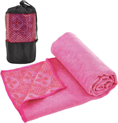 Yoga Towels, Non Slip Hot Yoga Mat Towel with Grip Dots,Super-Absorbent Soft Microfiber Yoga Blanket for Pilates, Fitness and Workout 72inch x 24inch