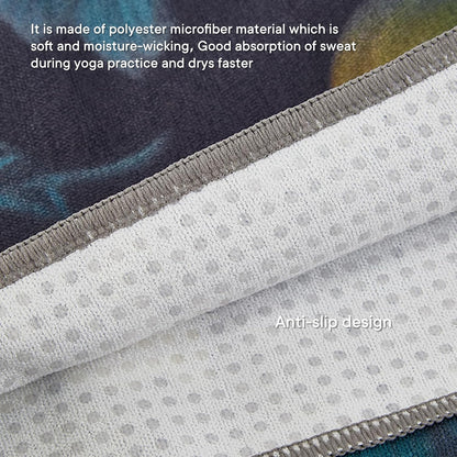 Yoga Towels, Non Slip Hot Yoga Mat Towel with Grip Dots,Super-Absorbent Soft Microfiber Yoga Blanket for Pilates, Fitness and Workout 72inch x 24inch