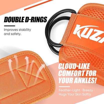 Ankle Resistance Bands with Cuffs, Ankle Weights Bands for Working Out, Women Leg and Glutes Workout Equipment, Exercise Bands for Kickbacks, Butt and Booty Trainer, Home Gym Fitness Equipment