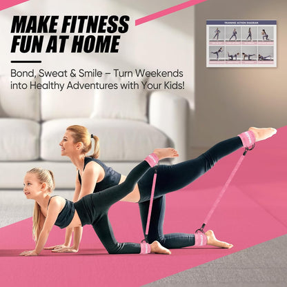 Ankle Resistance Bands with Cuffs, Ankle Weights Bands for Working Out, Women Leg and Glutes Workout Equipment, Exercise Bands for Kickbacks, Butt and Booty Trainer, Home Gym Fitness Equipment