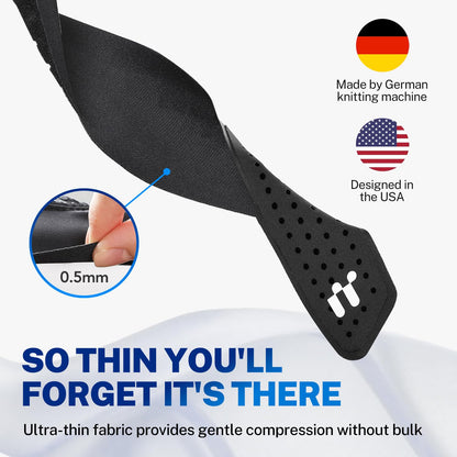 Ultra Thin Carpal Tunnel Wrist Brace for All-Day Wear & Support | Invisible Support while Working, Yoga Fabric, Soft Thumb Design, Ajustable Compression, Fits Both Hands, Not for Thumb Pain
