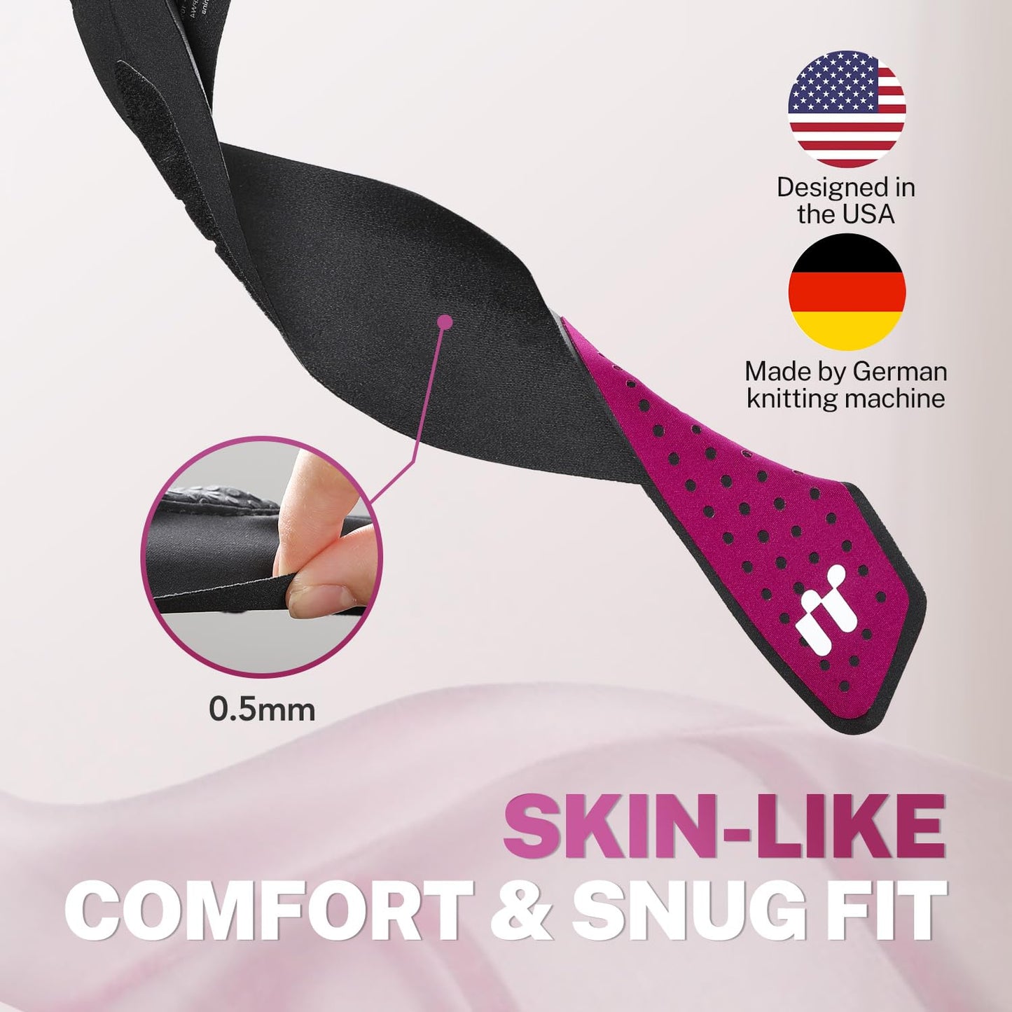 Ultra Thin Carpal Tunnel Wrist Brace for All-Day Wear & Support | Invisible Support while Working, Yoga Fabric, Soft Thumb Design, Ajustable Compression, Fits Both Hands, Not for Thumb Pain