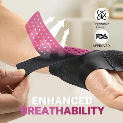 Ultra Thin Carpal Tunnel Wrist Brace for All-Day Wear & Support | Invisible Support while Working, Yoga Fabric, Soft Thumb Design, Ajustable Compression, Fits Both Hands, Not for Thumb Pain