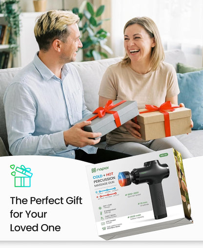 Massage Gun with Heat and Cold, Deep Tissue Percussion Massager Gun