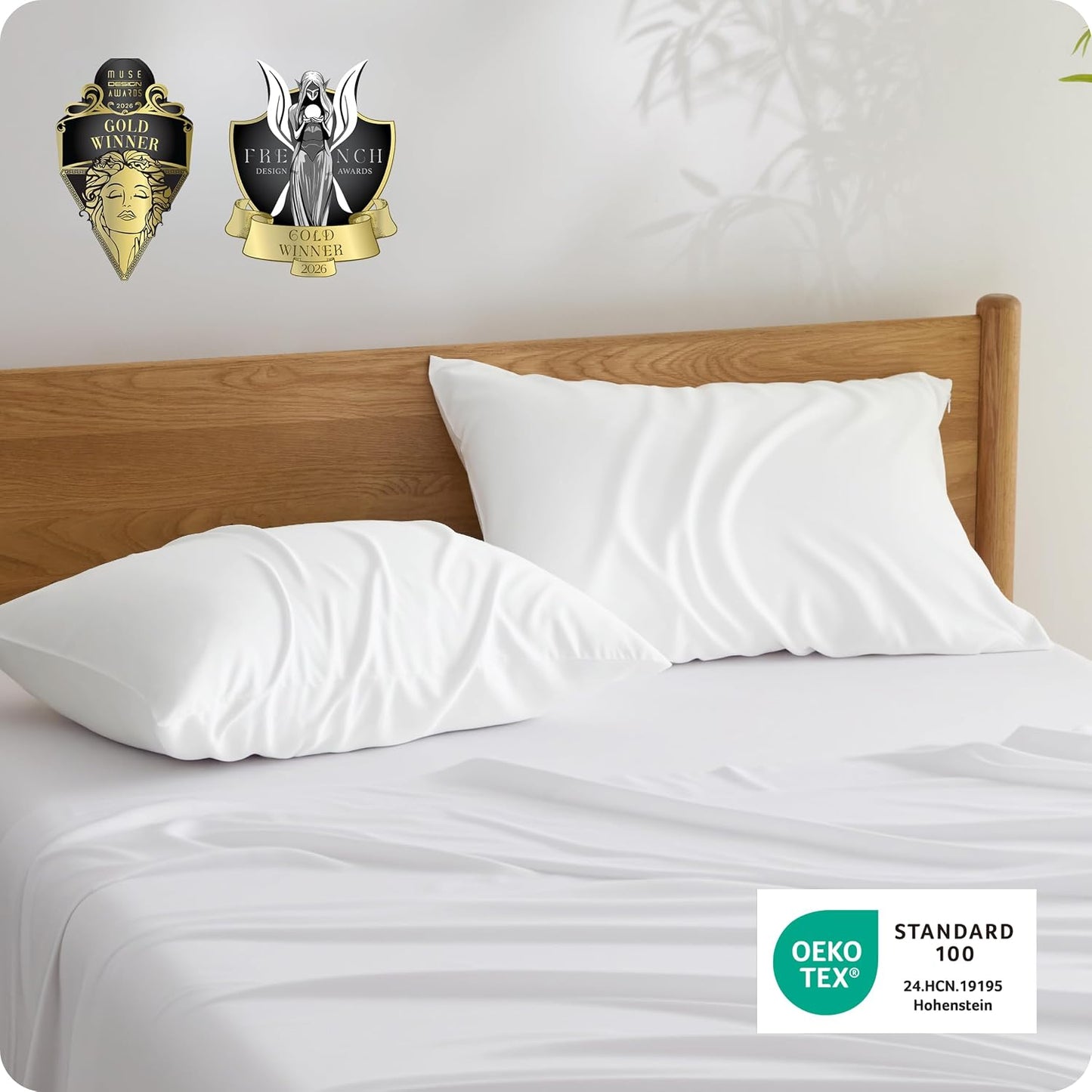 Zipper Pillow Cases Queen Size from Rayon Derived from Bamboo