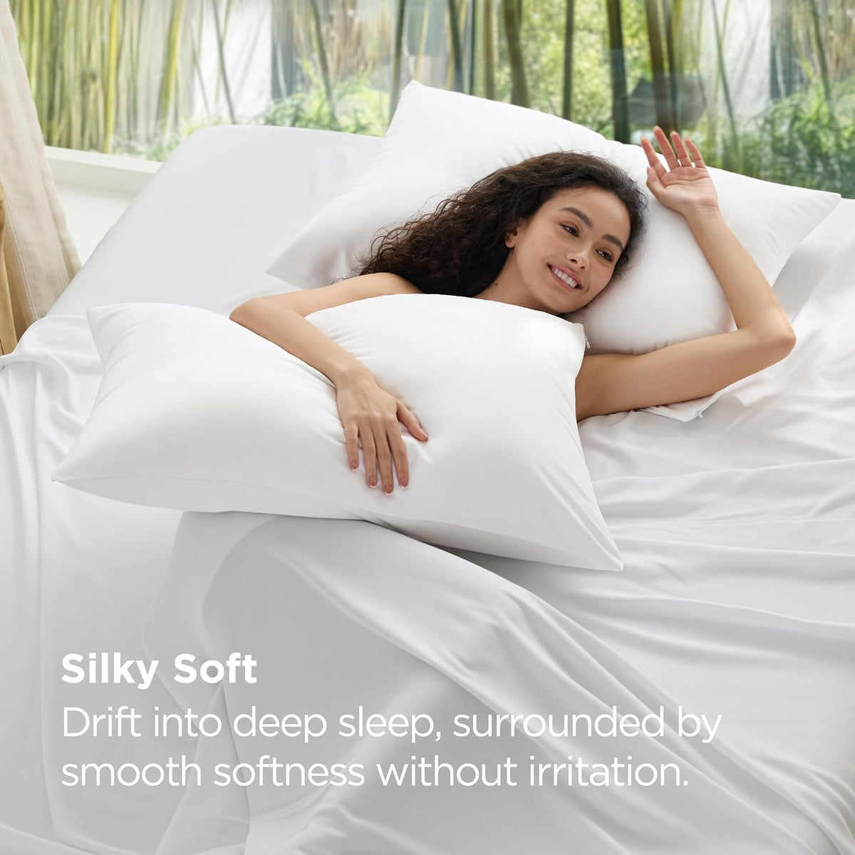 Zipper Pillow Cases Queen Size from Rayon Derived from Bamboo