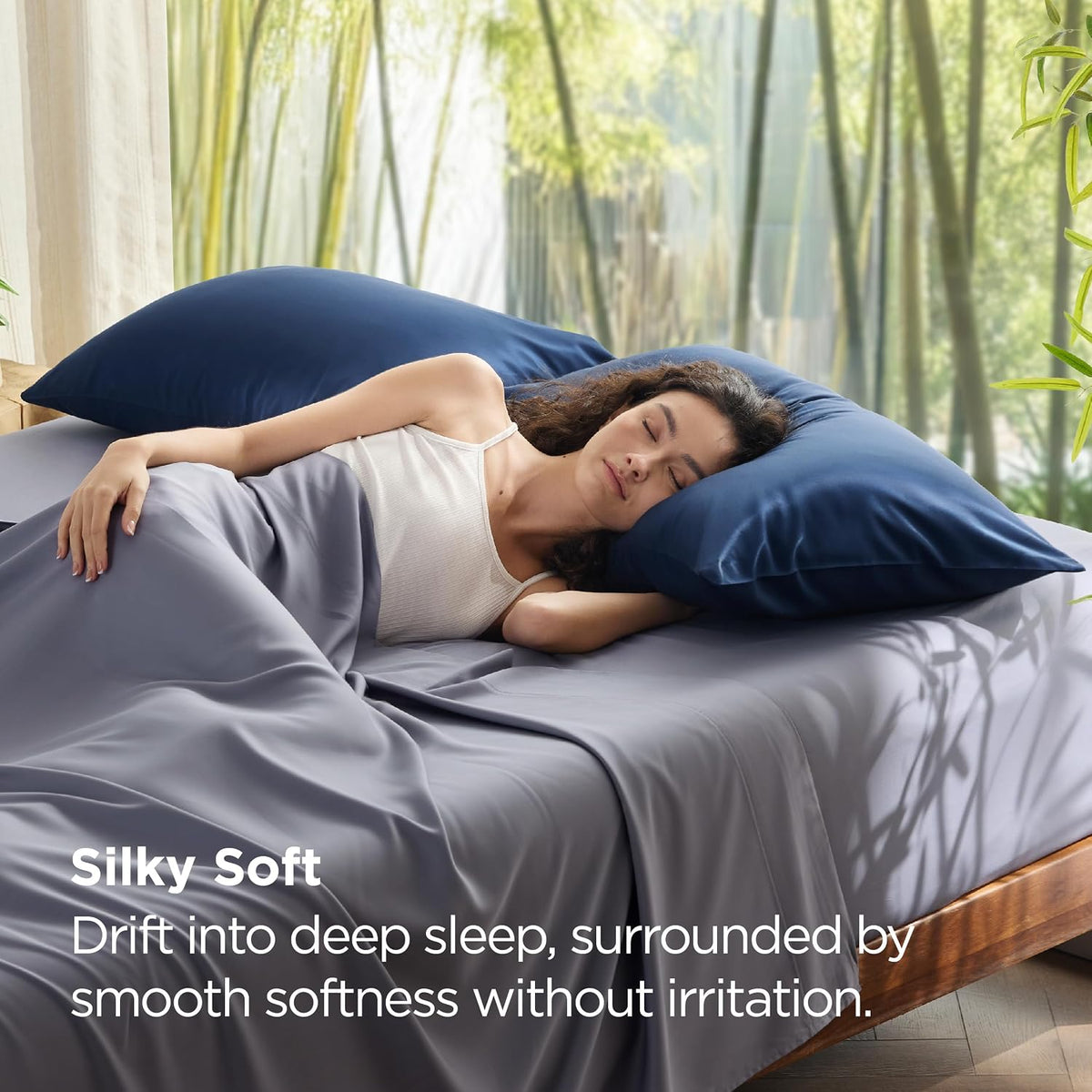 Zipper Pillow Cases Queen Size from Rayon Derived from Bamboo