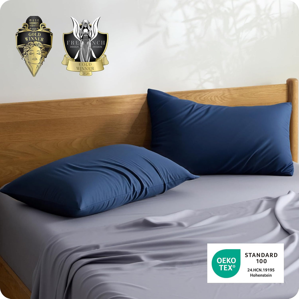 Zipper Pillow Cases Queen Size from Rayon Derived from Bamboo