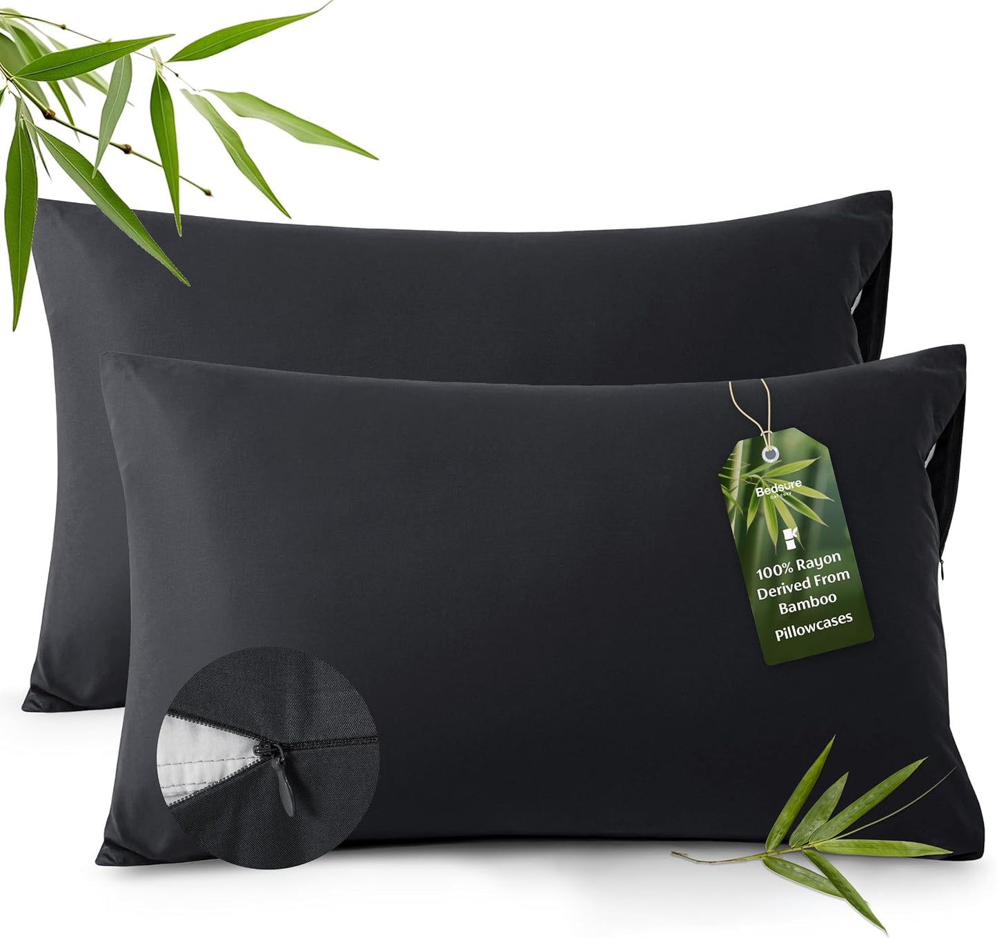 Zipper Pillow Cases Queen Size from Rayon Derived from Bamboo