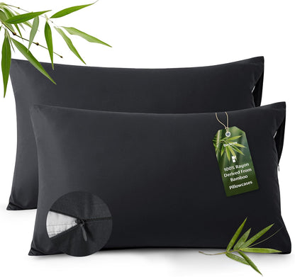 Zipper Pillow Cases Queen Size from Rayon Derived from Bamboo