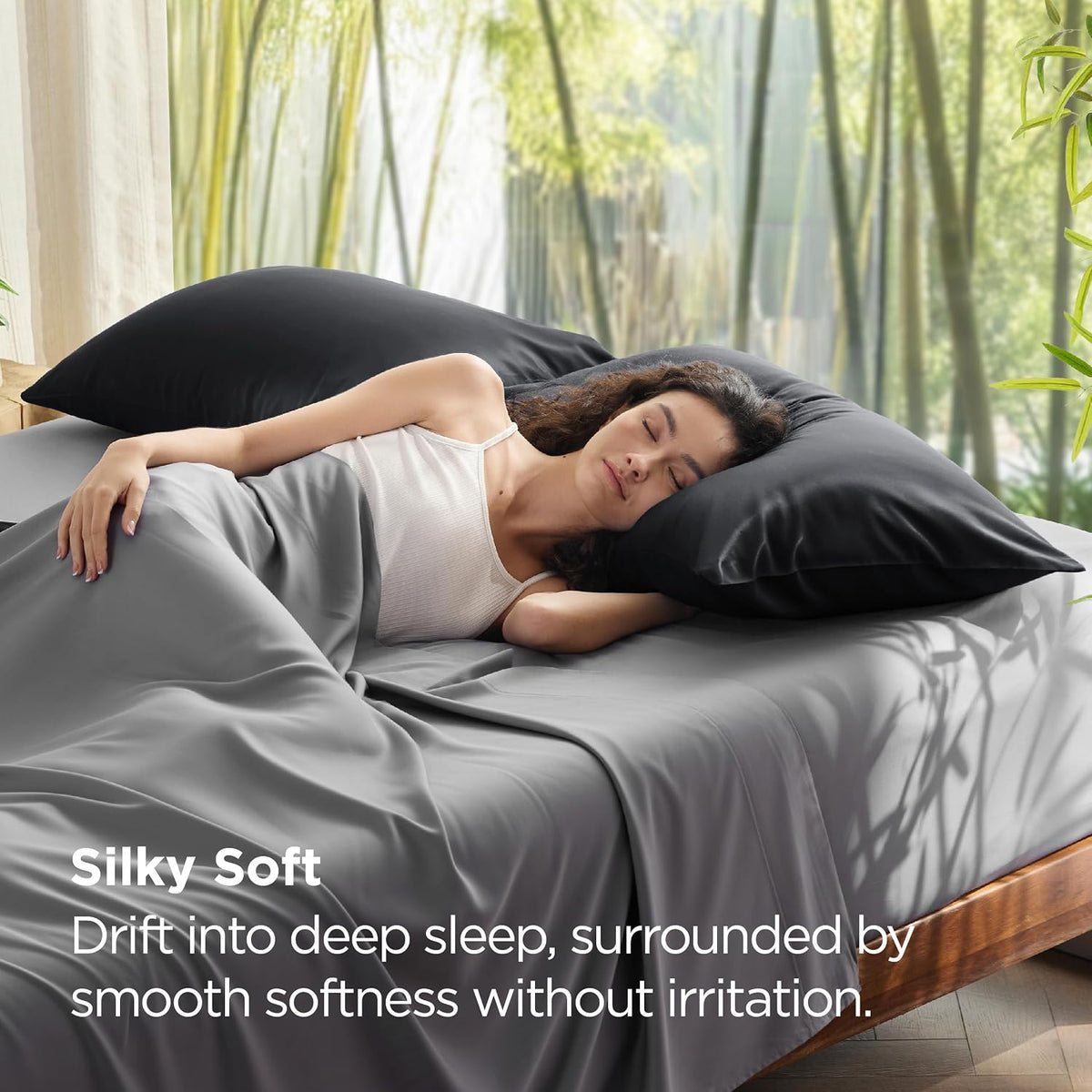 Zipper Pillow Cases Queen Size from Rayon Derived from Bamboo