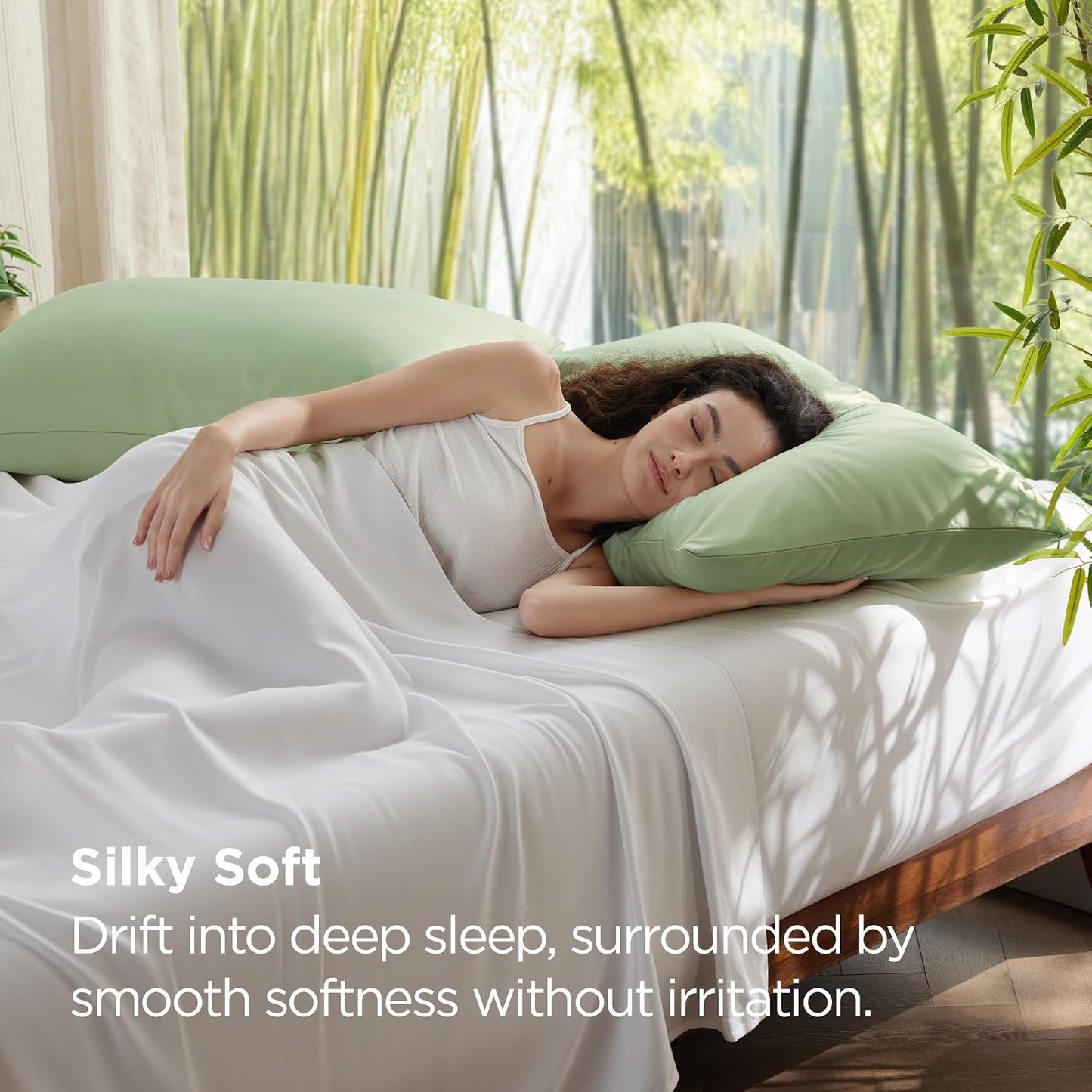 Zipper Pillow Cases Queen Size from Rayon Derived from Bamboo