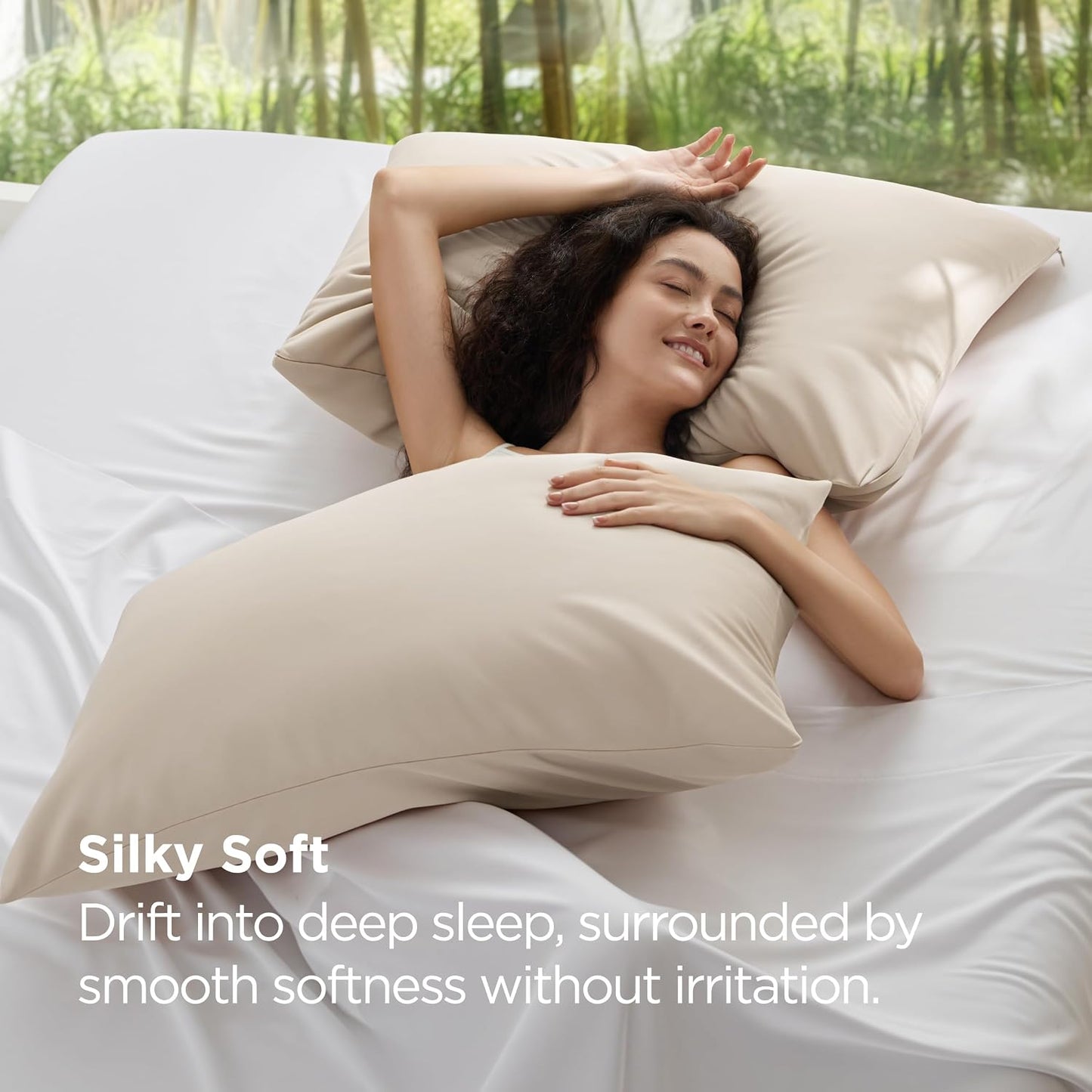 Zipper Pillow Cases Queen Size from Rayon Derived from Bamboo