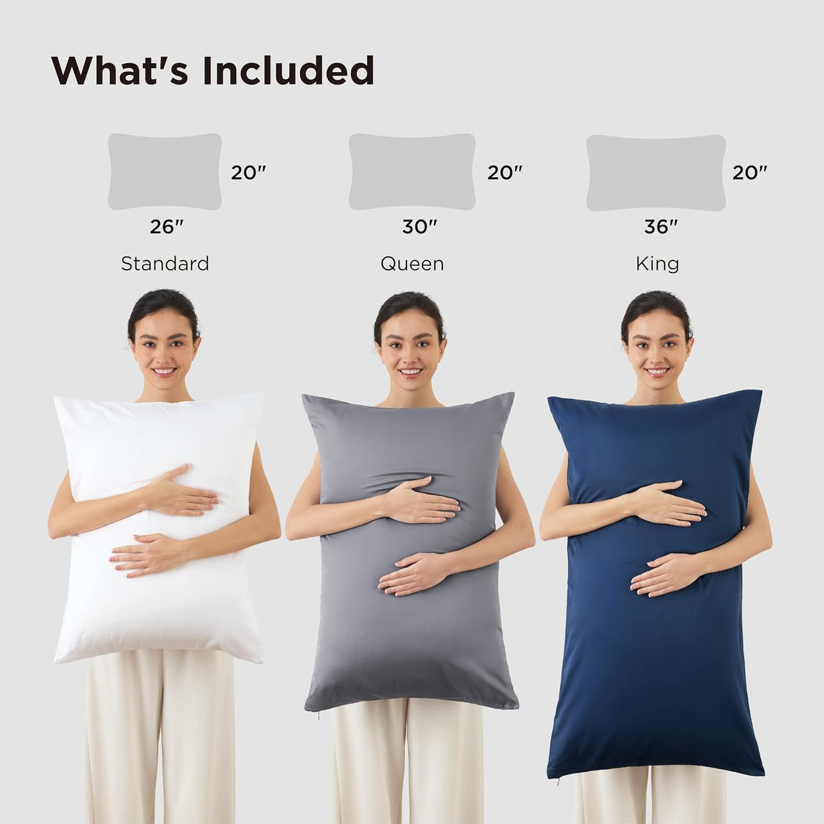 Zipper Pillow Cases Queen Size from Rayon Derived from Bamboo
