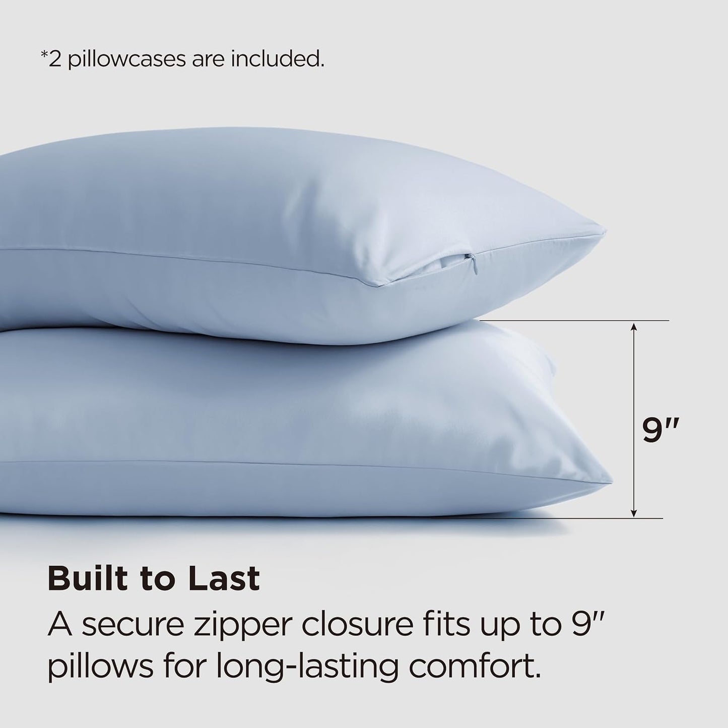 Zipper Pillow Cases Queen Size from Rayon Derived from Bamboo