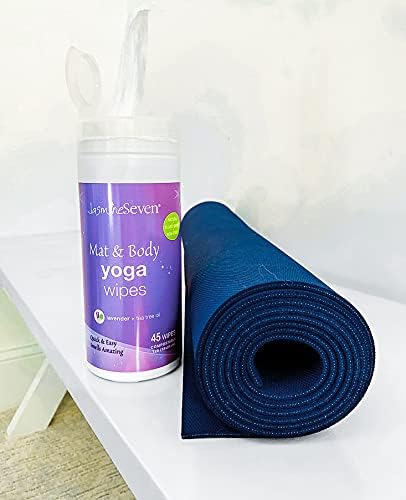 Yoga Wipes for Body and Mat - Natural Lavender and Tea Tree - 45 Wipes in Resealable Canister