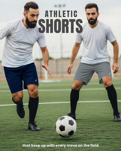 Multi Pack Men's Athletic Shorts Quick Dry Lightweight Workout Running Gym Shorts with Pockets