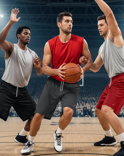 Multi Pack Men's Athletic Shorts Quick Dry Lightweight Workout Running Gym Shorts with Pockets