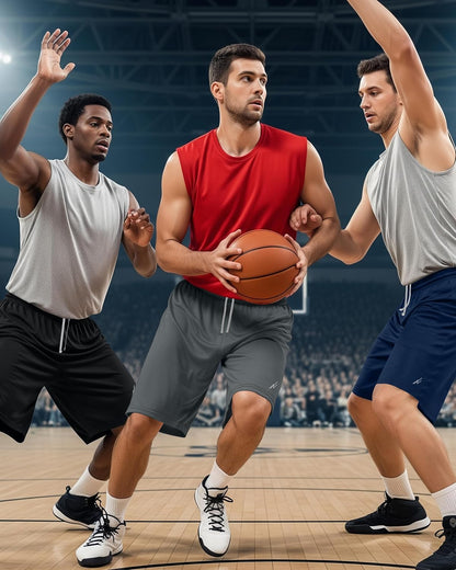 Multi Pack Men's Athletic Shorts Quick Dry Lightweight Workout Running Gym Shorts with Pockets