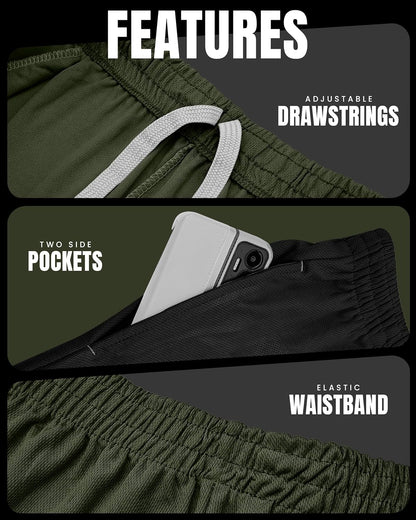 Multi Pack Men's Athletic Shorts Quick Dry Lightweight Workout Running Gym Shorts with Pockets