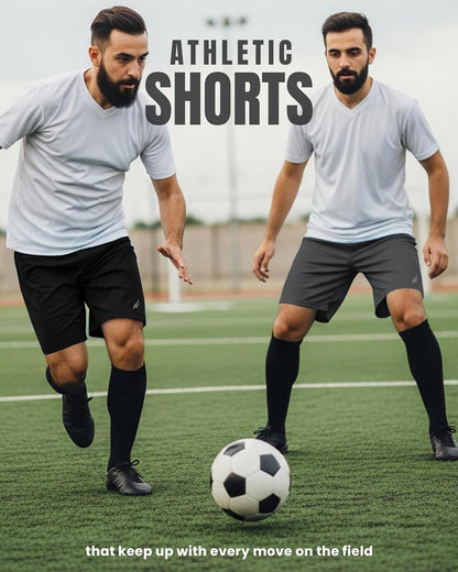 Multi Pack Men's Athletic Shorts Quick Dry Lightweight Workout Running Gym Shorts with Pockets