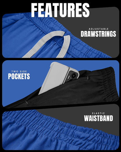Multi Pack Men's Athletic Shorts Quick Dry Lightweight Workout Running Gym Shorts with Pockets