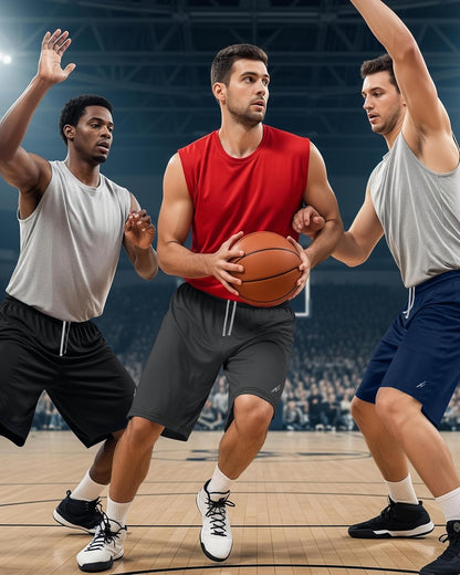 Multi Pack Men's Athletic Shorts Quick Dry Lightweight Workout Running Gym Shorts with Pockets
