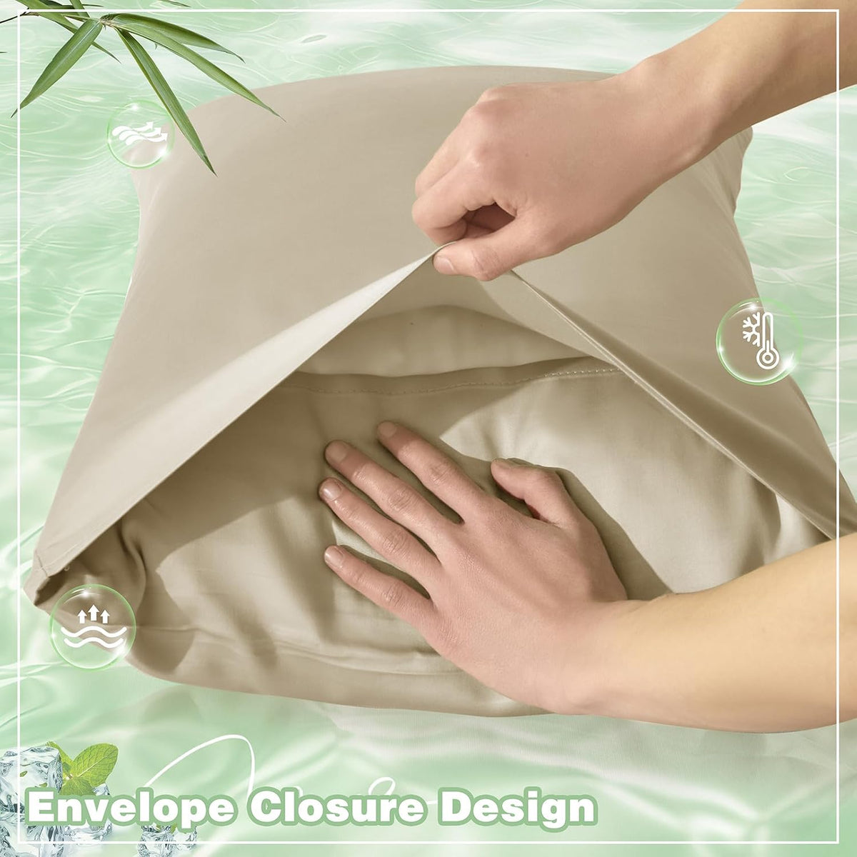 White King 100% Rayon Derived from Bamboo Pillowcases