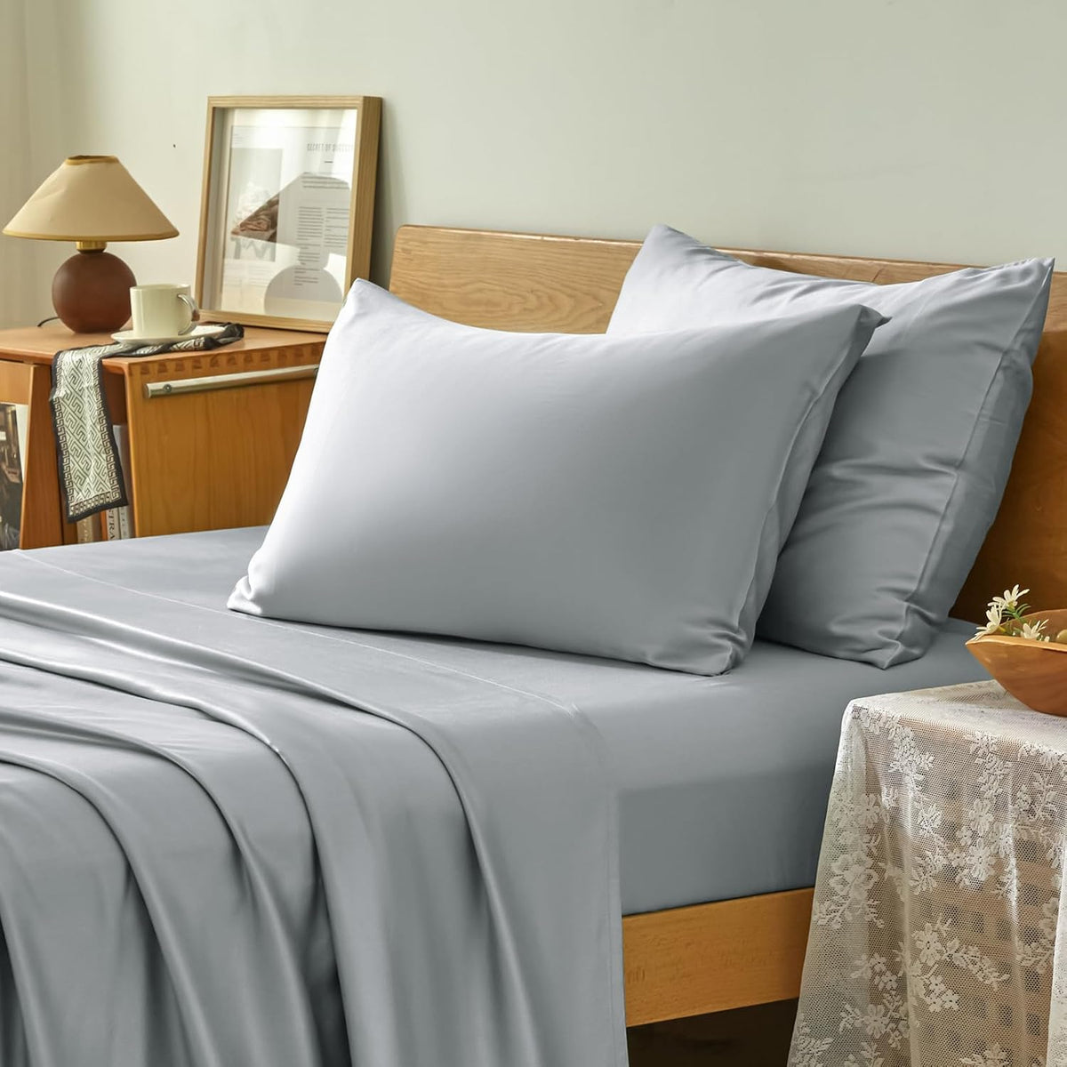 White King 100% Rayon Derived from Bamboo Pillowcases