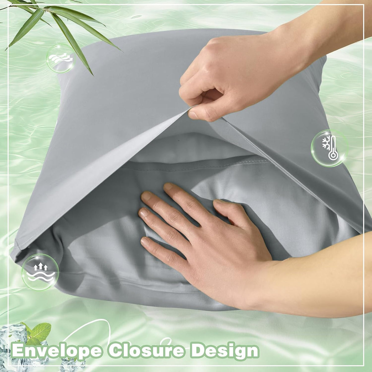 White King 100% Rayon Derived from Bamboo Pillowcases