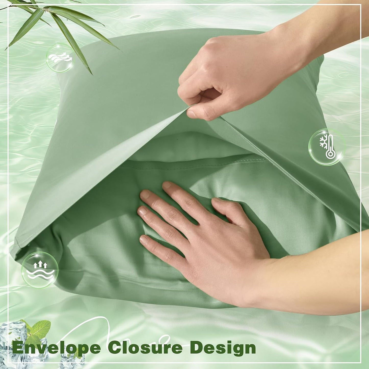 White King 100% Rayon Derived from Bamboo Pillowcases