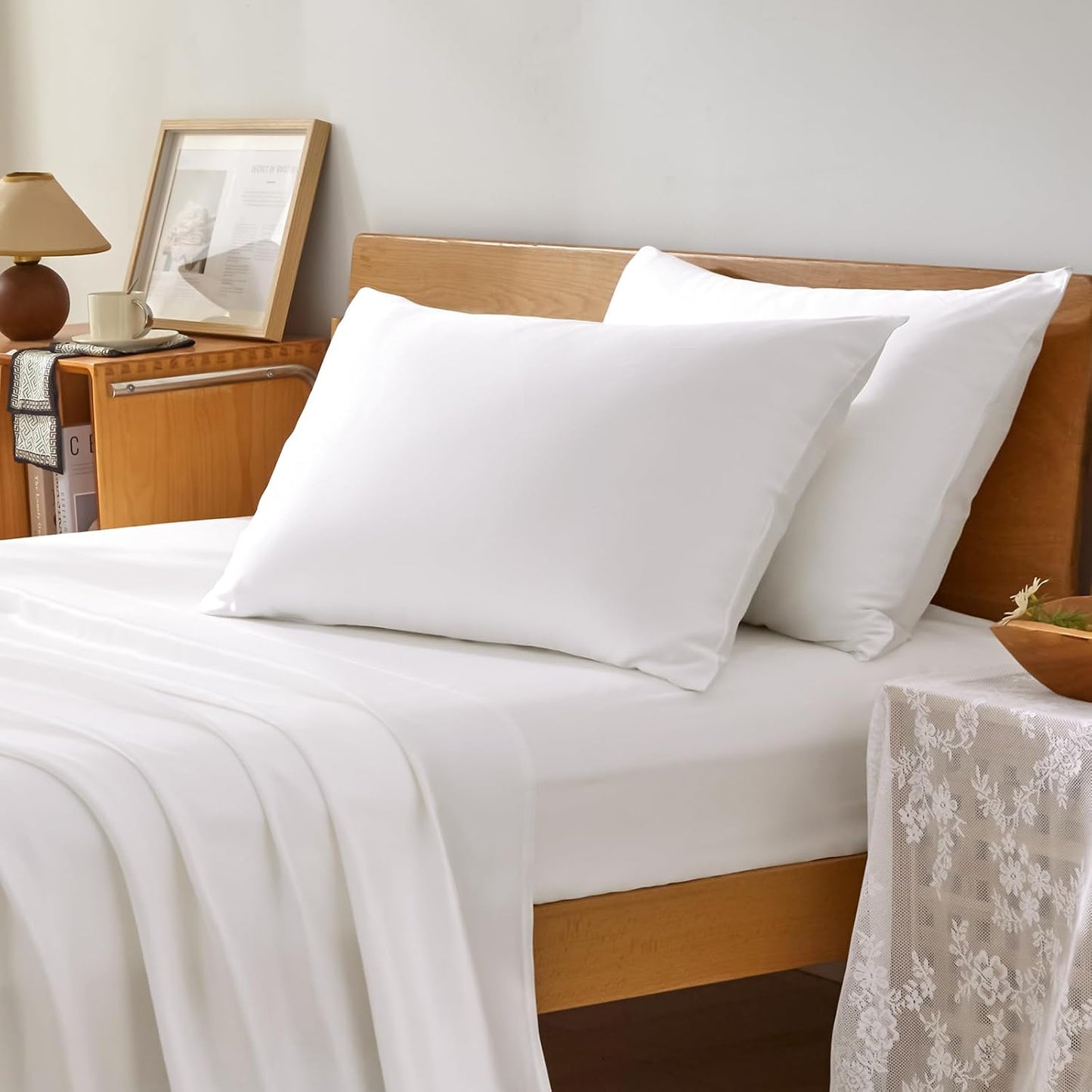White King 100% Rayon Derived from Bamboo Pillowcases