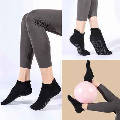 Grip Pilates Socks Non Slip Athletic Yoga Socks with Grips for Women Grippy socks for Hospital Workout Barre