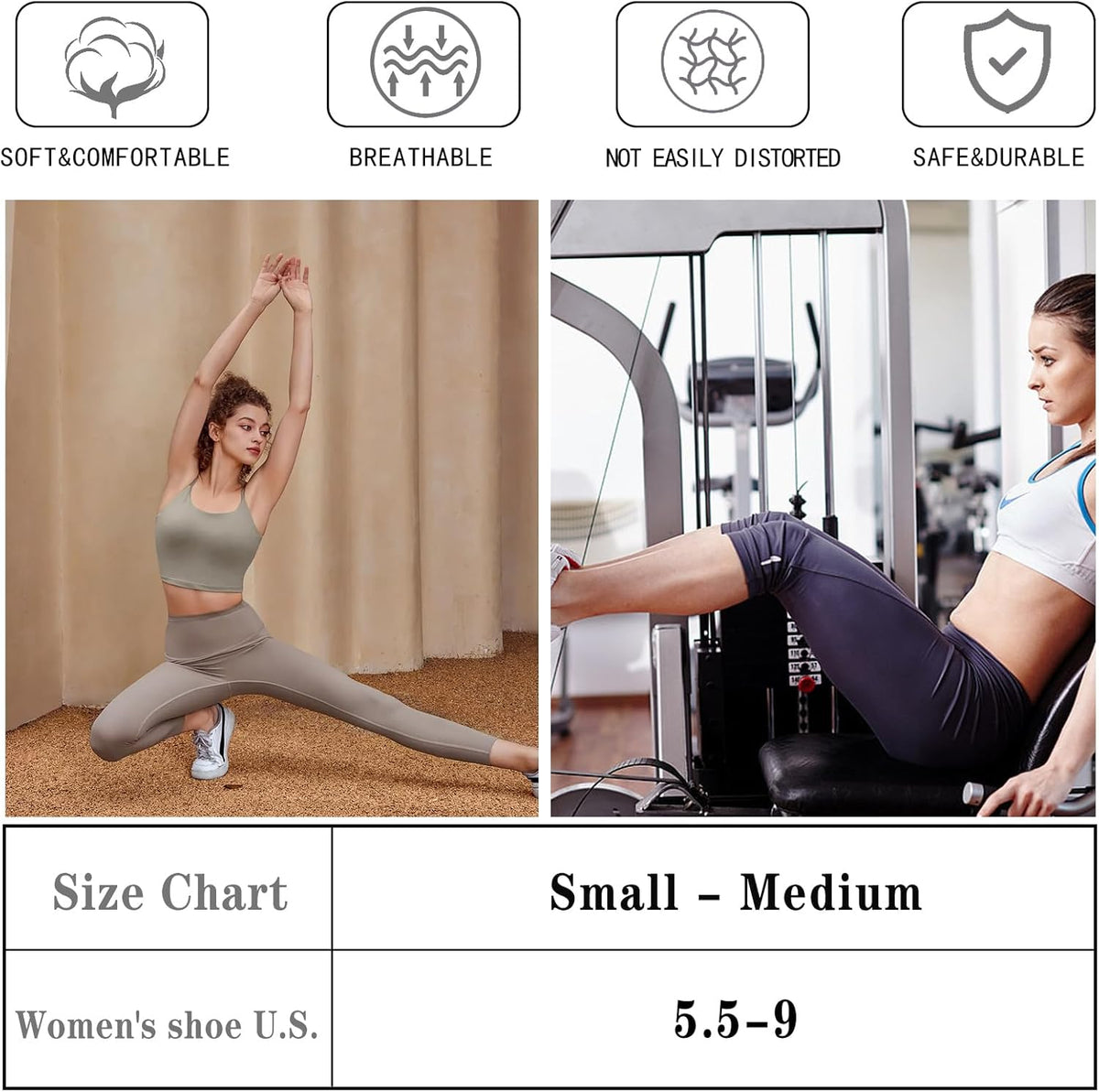 Grip Pilates Socks Non Slip Athletic Yoga Socks with Grips for Women Grippy socks for Hospital Workout Barre
