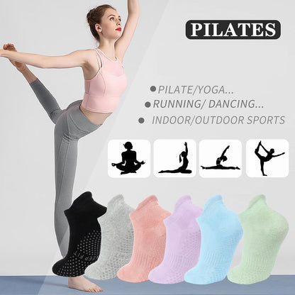 Grip Pilates Socks Non Slip Athletic Yoga Socks with Grips for Women Grippy socks for Hospital Workout Barre