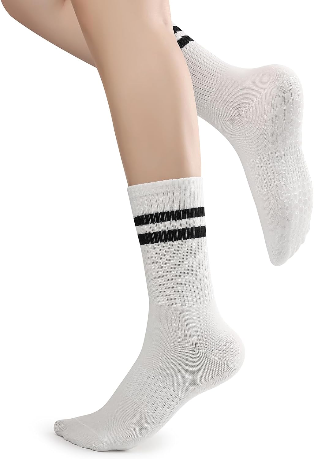 Grip Pilates Socks Non Slip Athletic Yoga Socks with Grips for Women Grippy socks for Hospital Workout Barre