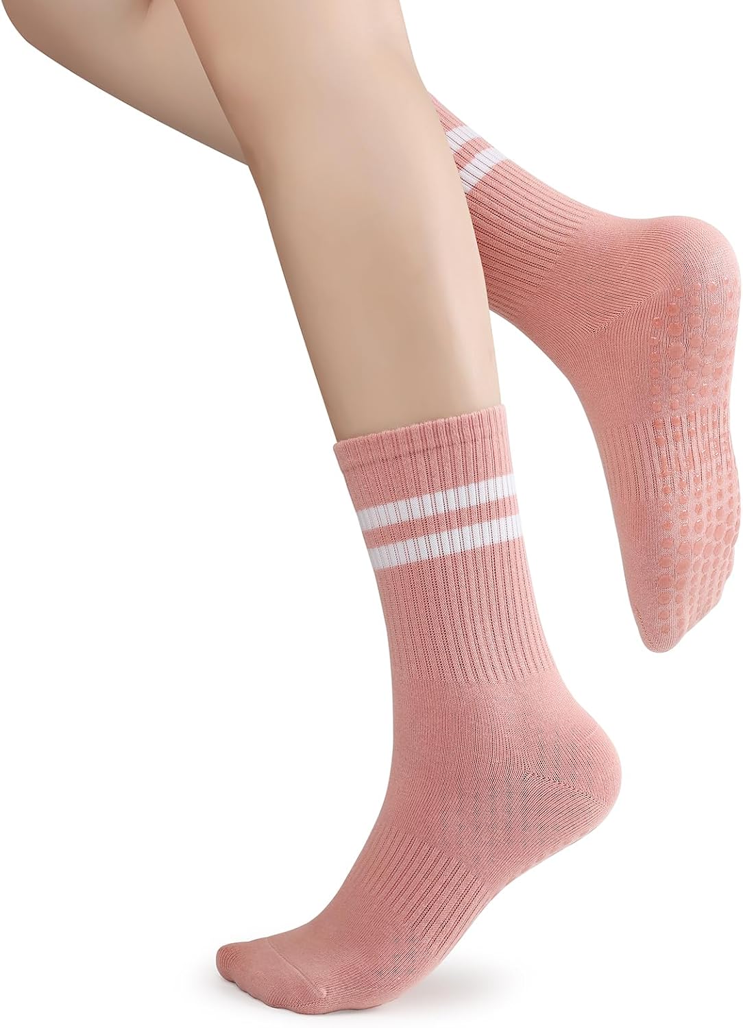 Grip Pilates Socks Non Slip Athletic Yoga Socks with Grips for Women Grippy socks for Hospital Workout Barre