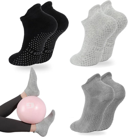 Grip Pilates Socks Non Slip Athletic Yoga Socks with Grips for Women Grippy socks for Hospital Workout Barre