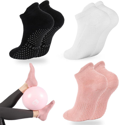 Grip Pilates Socks Non Slip Athletic Yoga Socks with Grips for Women Grippy socks for Hospital Workout Barre