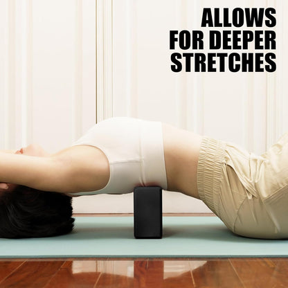 2 Pcs Yoga Blocks, 9x6x3 Inch Foam Blocks for Pilates | High density EVA foam Yoga Props lightweight non-slip surface for meditation stretching balance training