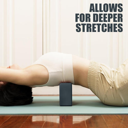 2 Pcs Yoga Blocks, 9x6x3 Inch Foam Blocks for Pilates | High density EVA foam Yoga Props lightweight non-slip surface for meditation stretching balance training