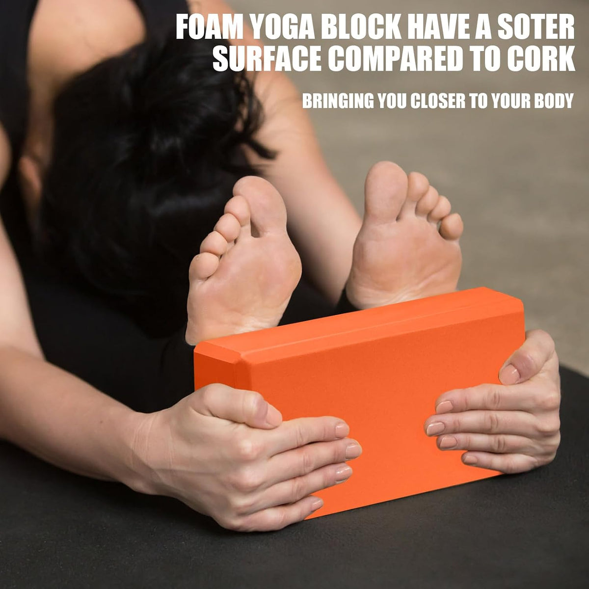 2 Pcs Yoga Blocks, 9x6x3 Inch Foam Blocks for Pilates | High density EVA foam Yoga Props lightweight non-slip surface for meditation stretching balance training