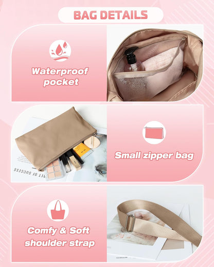 Small Gym Bag with Yoga Mat Holder, Wet Pocket and a Separate Pouch, Small Gym Duffle Bag for Women with Detachable Crossbody Shoulder Strap