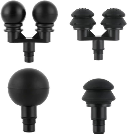 Massager Heads Massage Gun Soft Heads Replacement 4 Pack Massage Gun Adapter Double Head Attachment