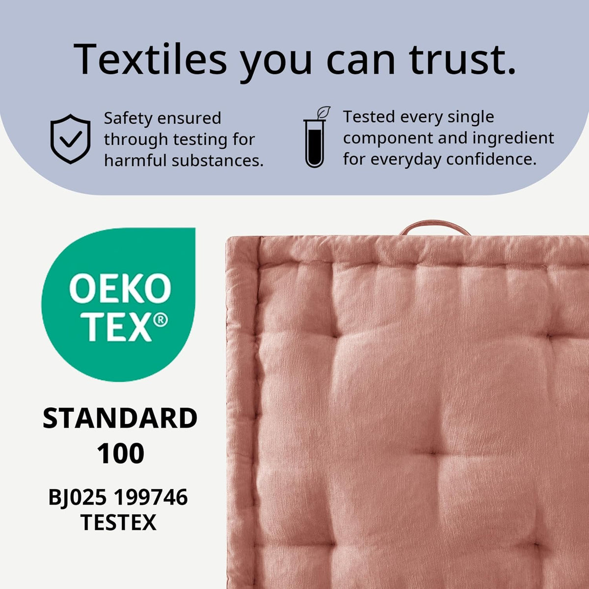 Intelligent Design Azza Floor Pillow, Large Cushions Sitting for Adults, Floor Pillow for Meditation or Yoga, Lustrous Chenille Tufted with Scalloped Edges for Bench/Chair Cushion, 24"x24"x5" Aqua